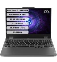 LENOVO LOQ 15IAX9 i5-12450HX 24GB DDR5 RTX3050 6GB GDDR6 512GB SSD 15.6" FHD 144Hz 83GS0099TR Dos Gaming Notebook